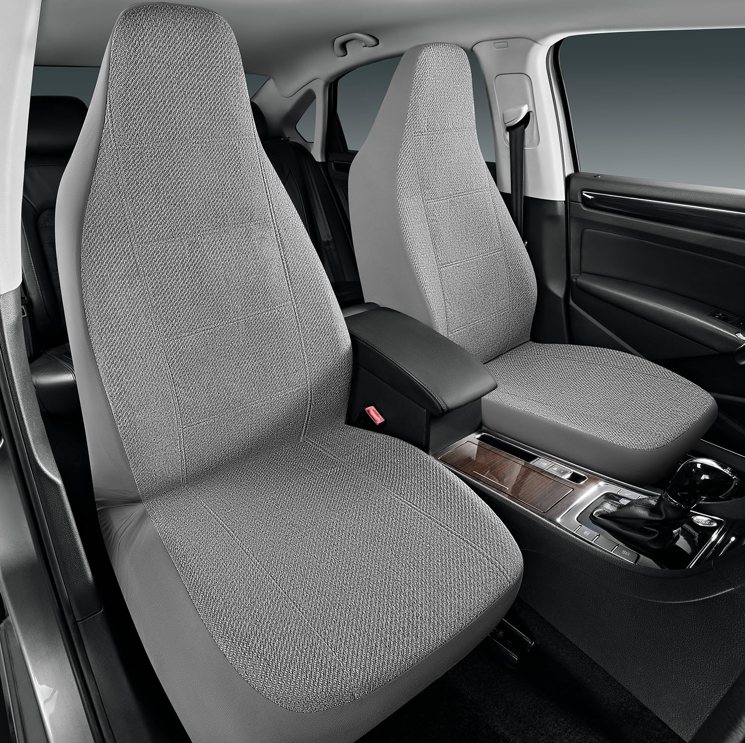 Road Comforts front seat covers installed showing refreshed cabin look and protection