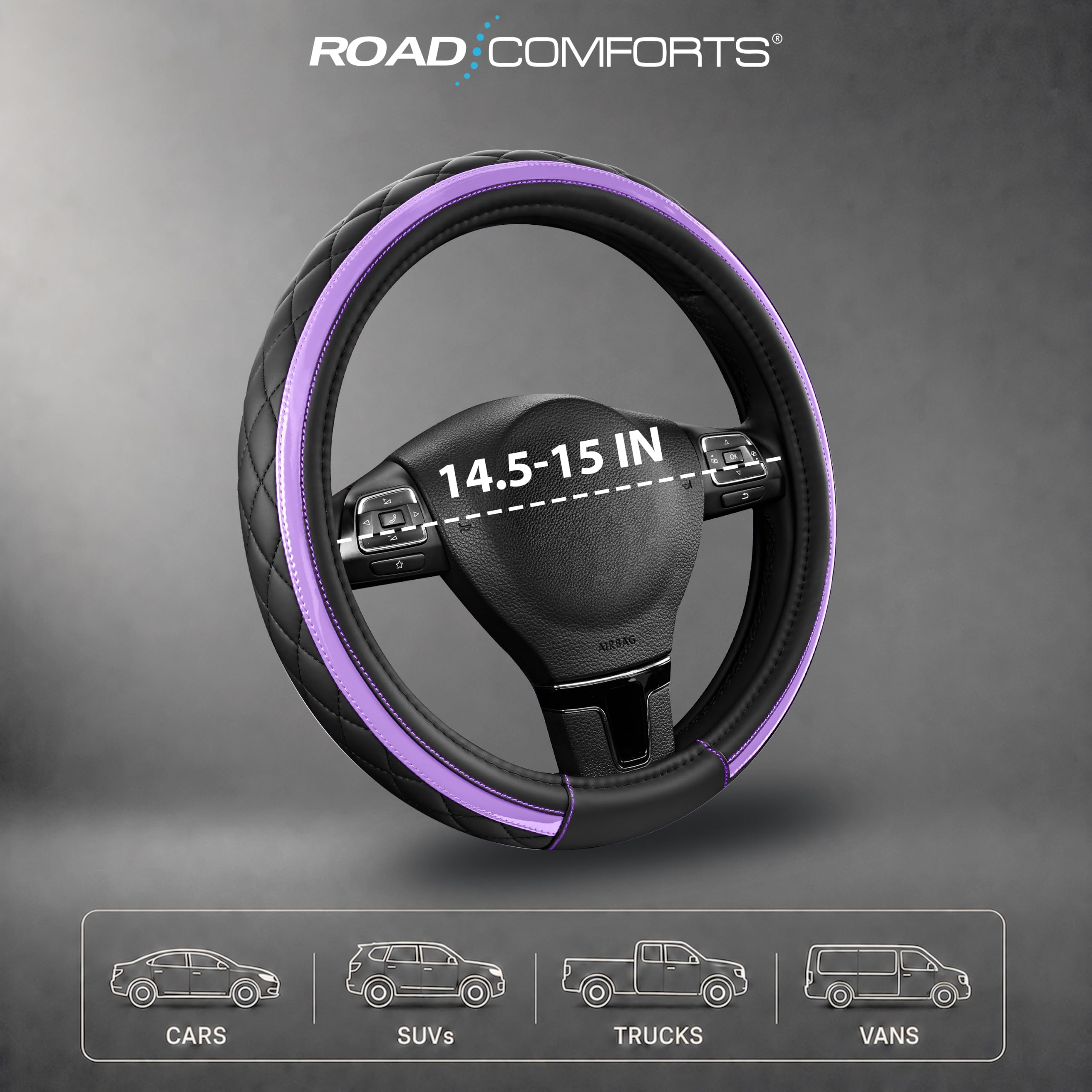 Road Comforts in-hand view showing flexible fit after warming, enables quick tool-free installation