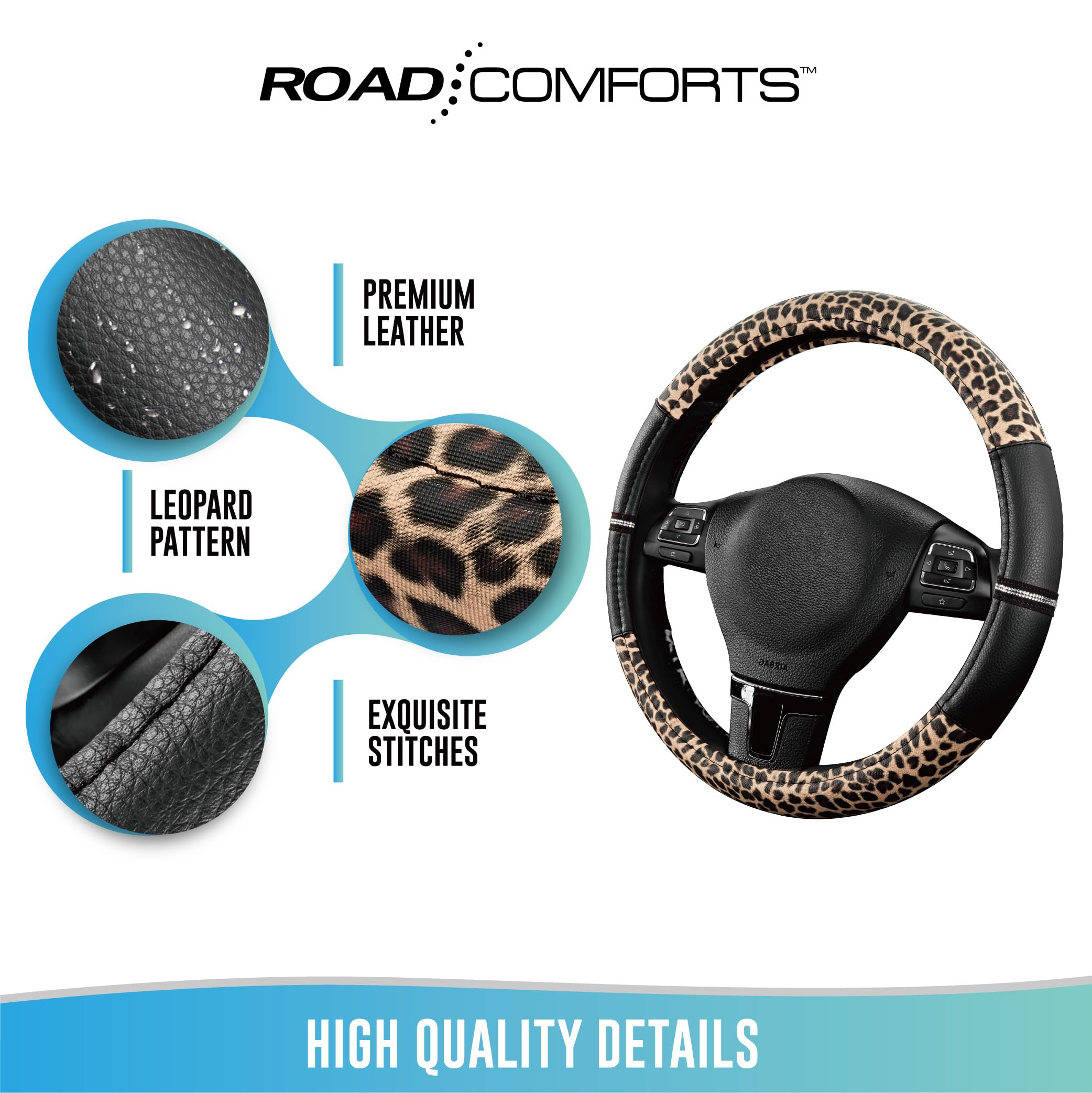 Road Comforts in-car lifestyle shot, adds style and driving comfort