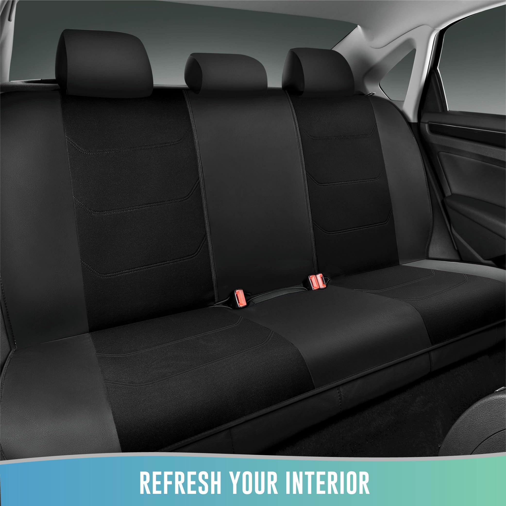 Road Comforts airbag stitching detail showing safety-compatible design