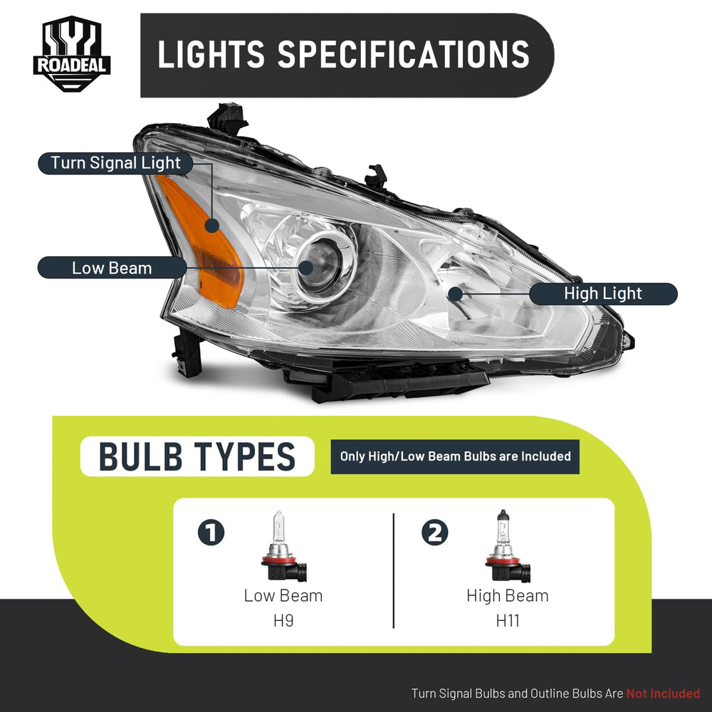 ROADEAL headlight installed on 2014 Altima showing accurate OEM fit