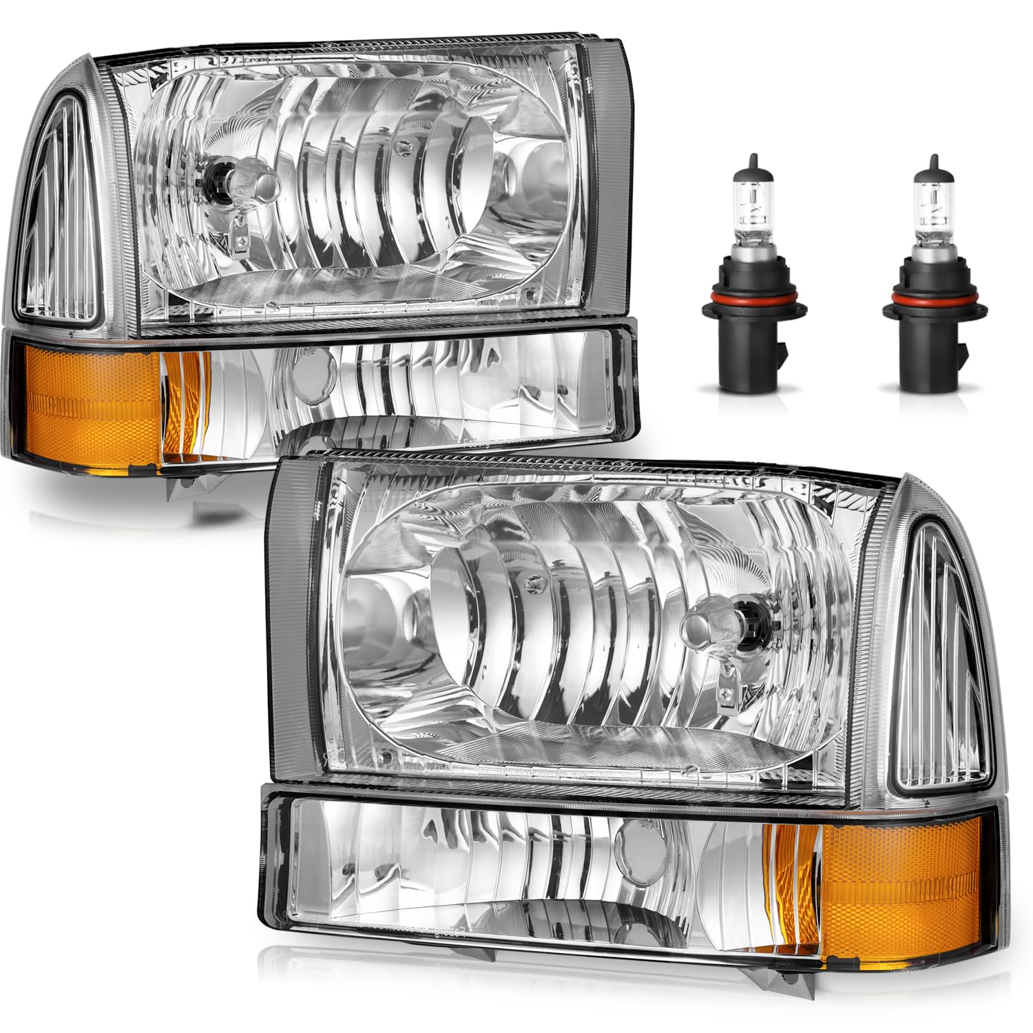 ROADEAL front view headlight assembly showing OE-style fit and clean finish for easy installation