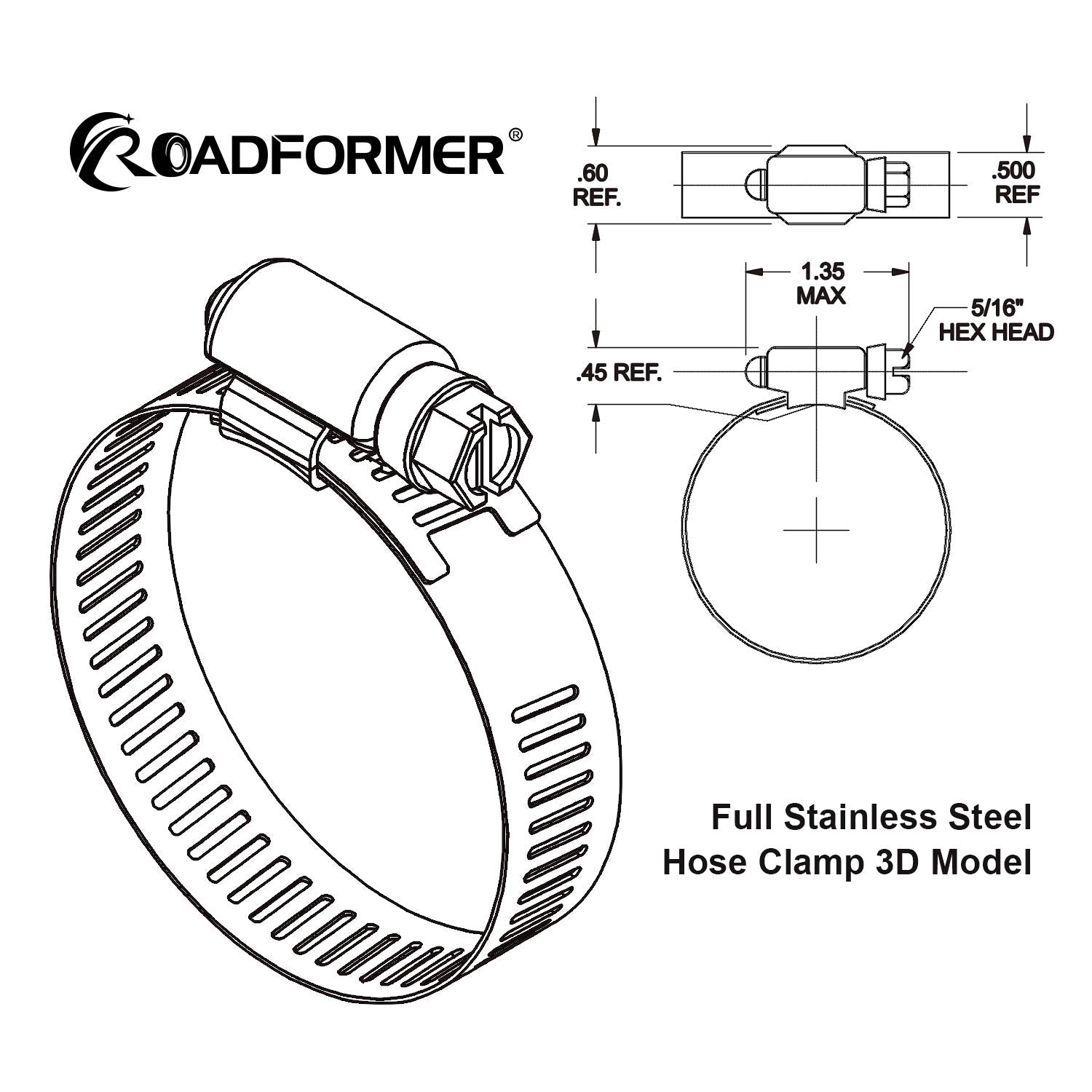 ROADFORMER clamp held in hand demonstrating size and ease of installation
