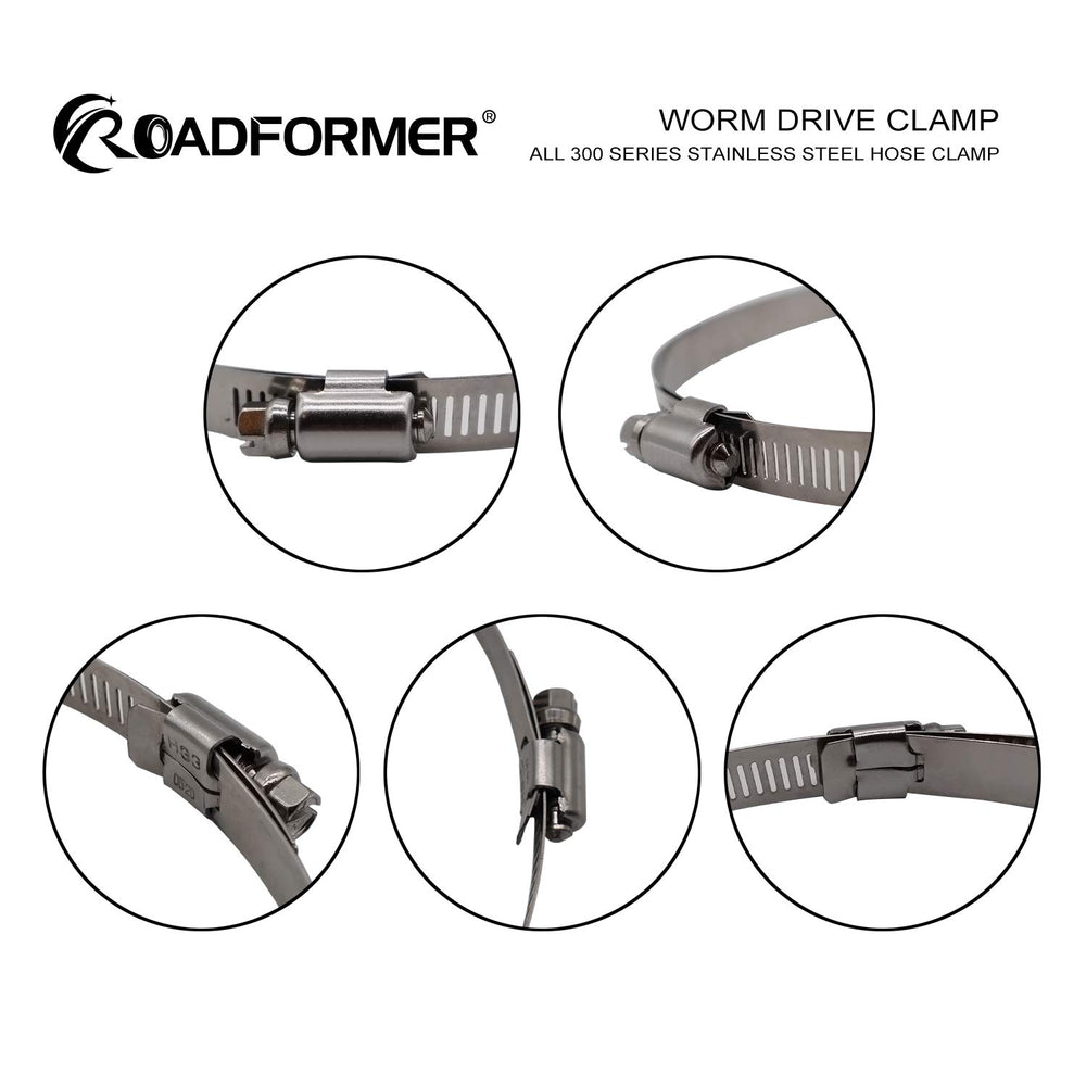 ROADFORMER clamp on a boat hose highlighting marine corrosion resistance