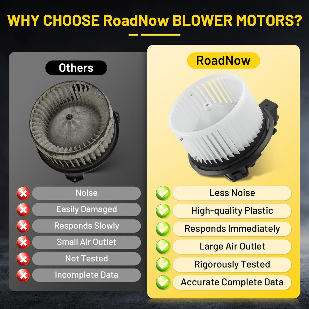 RoadNow blower installed visible at dashboard vents improving comfort