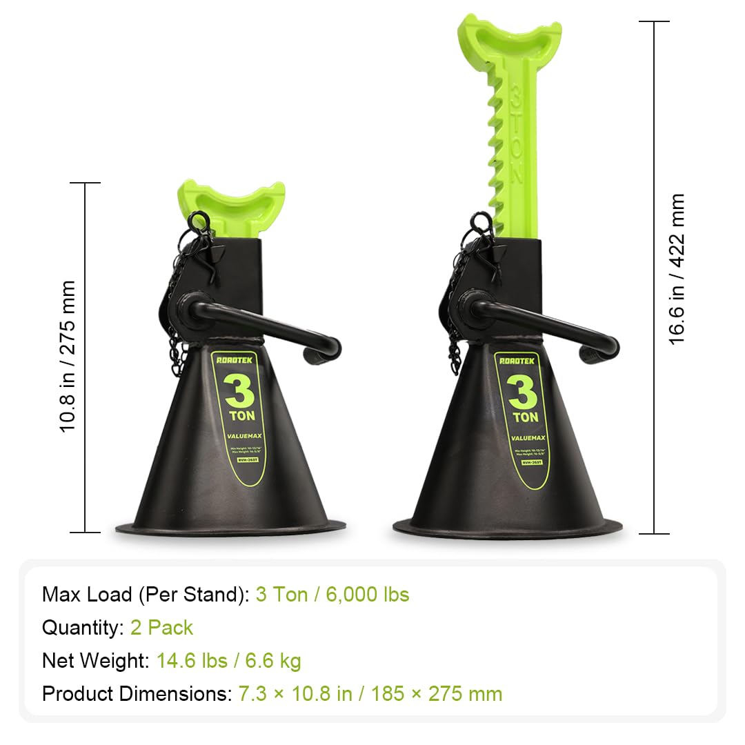 ROADTEK size comparison next to tape measure showing compact yet tall support