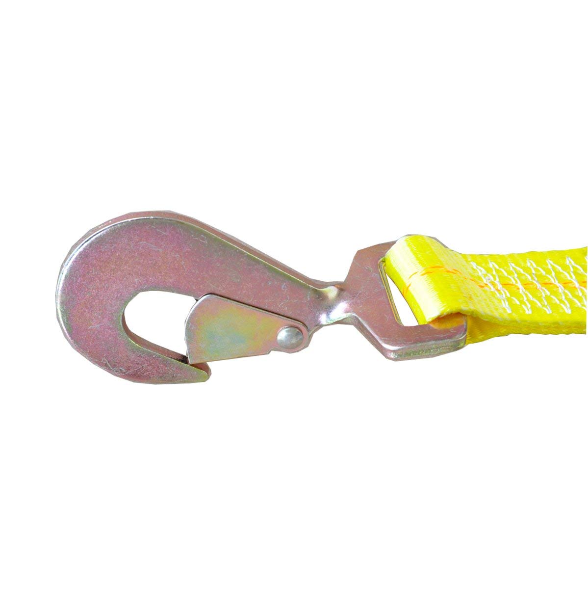 Robbor close-up of twisted snap hook highlighting durable steel construction