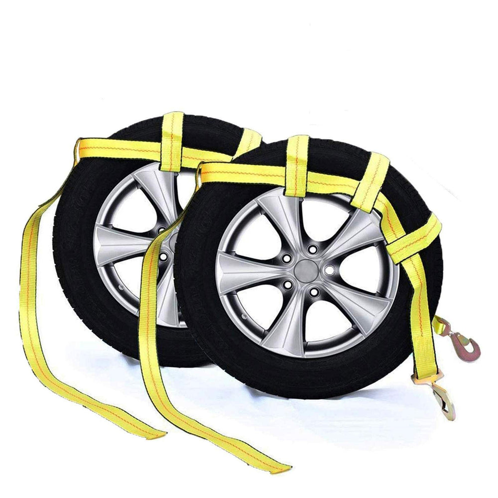 Robbor front view packaging showing two yellow straps and labels for quick ID