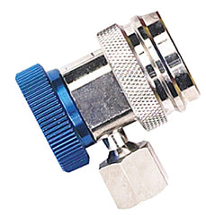 Robinair 18190A front view showing chrome body and blue actuator for secure service