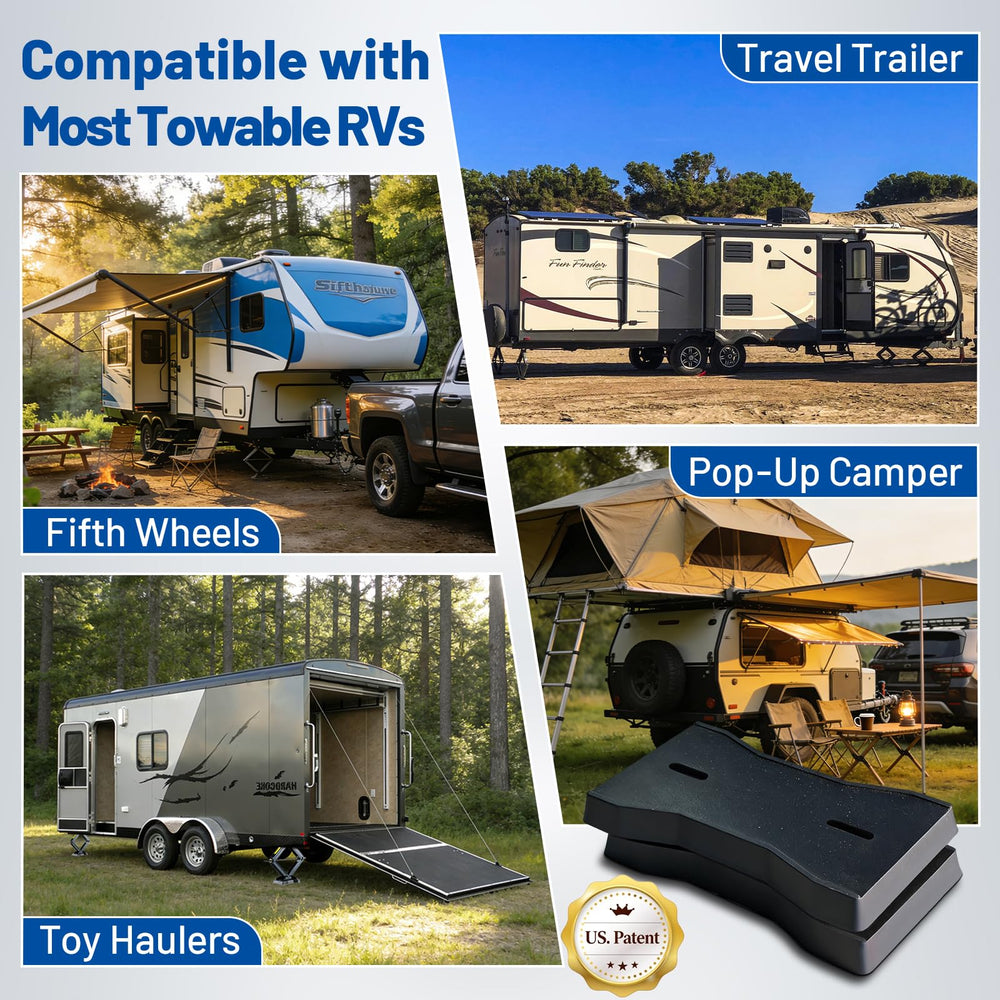 ROBLOCK used at campsite reducing RV movement for comfortable camping