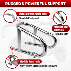 ROBLOck curved groove detail cradling tire for anti-slip benefit