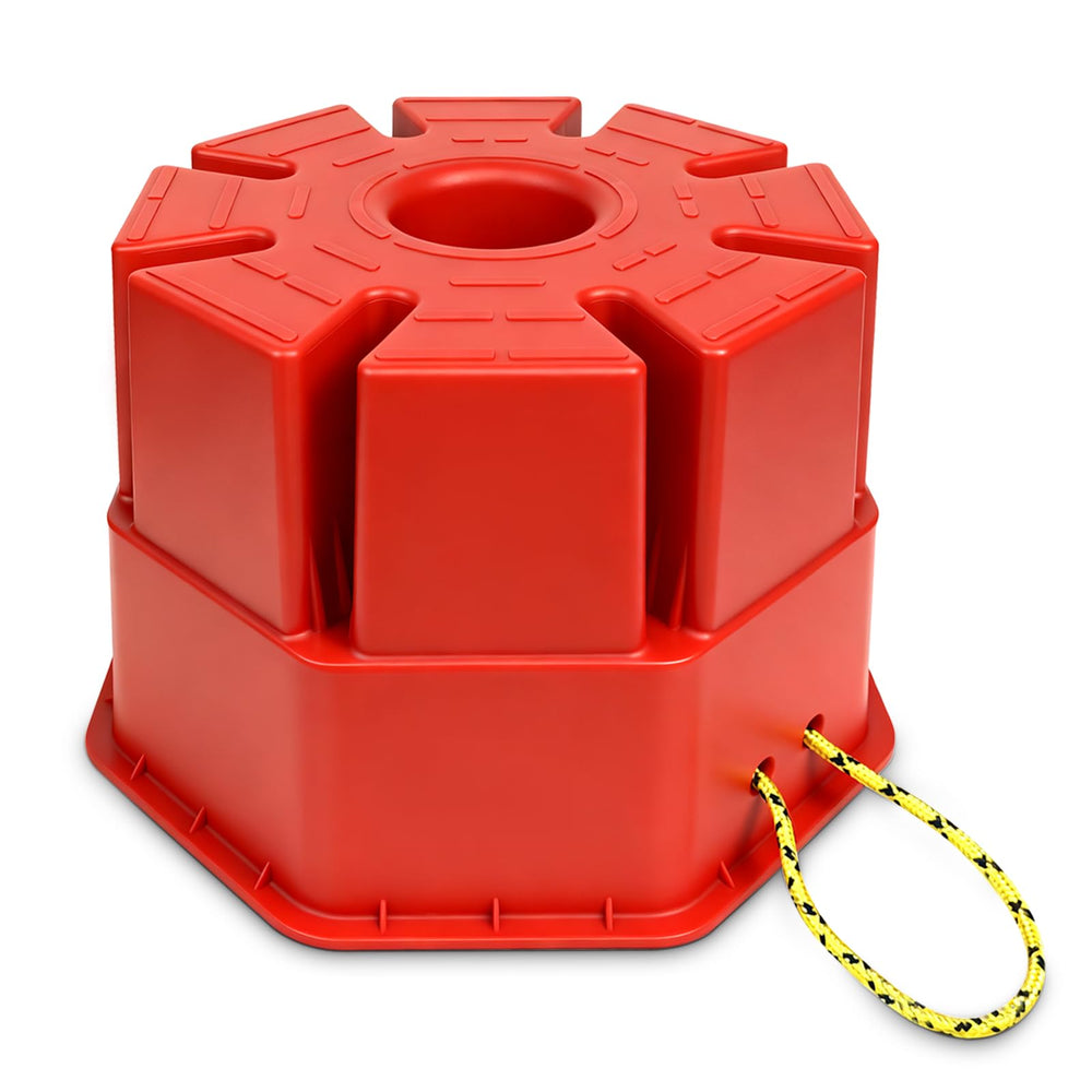 ROBLOck front packaging showing dimensions and sturdy design benefit