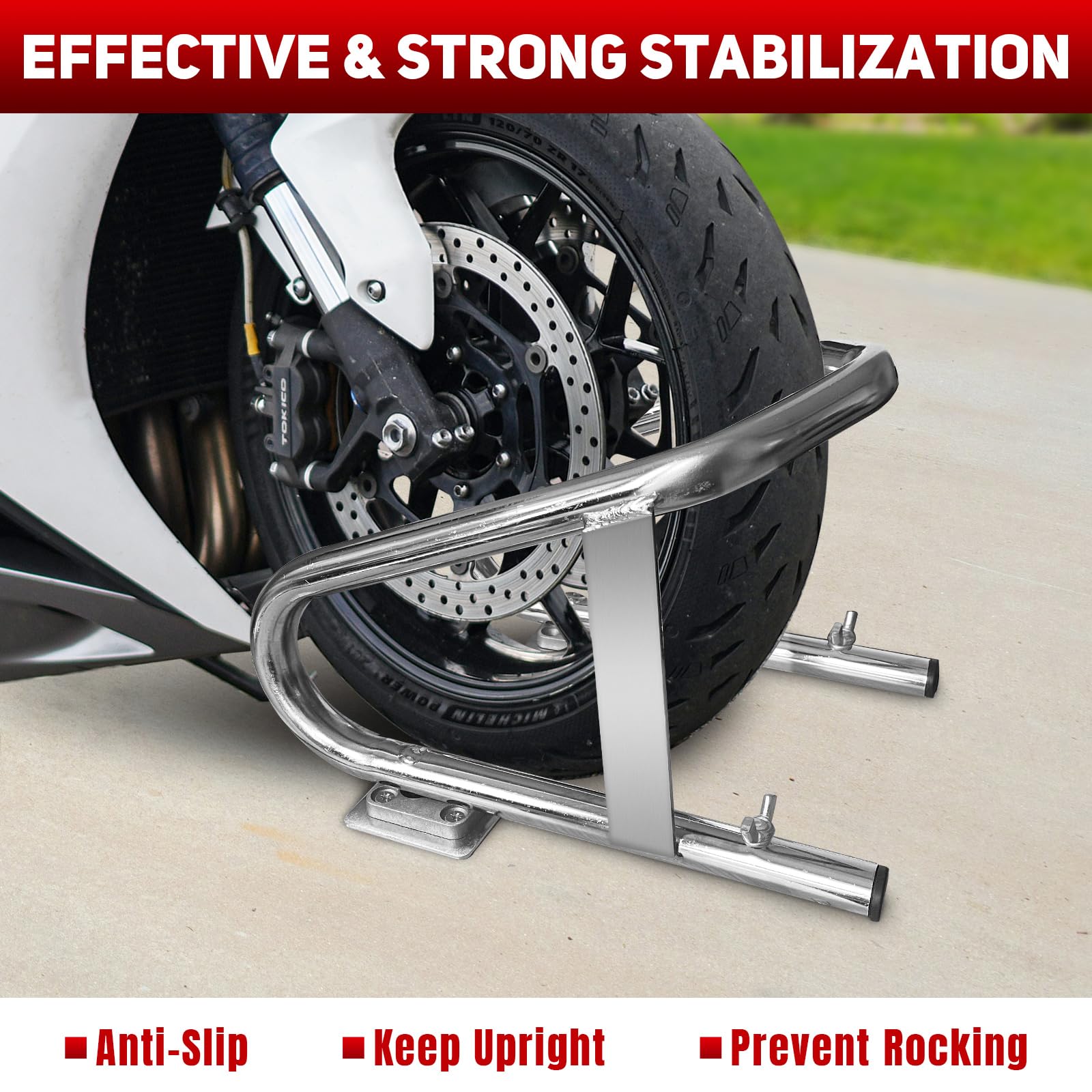 ROBLOck used in garage with bike for easier maintenance benefit