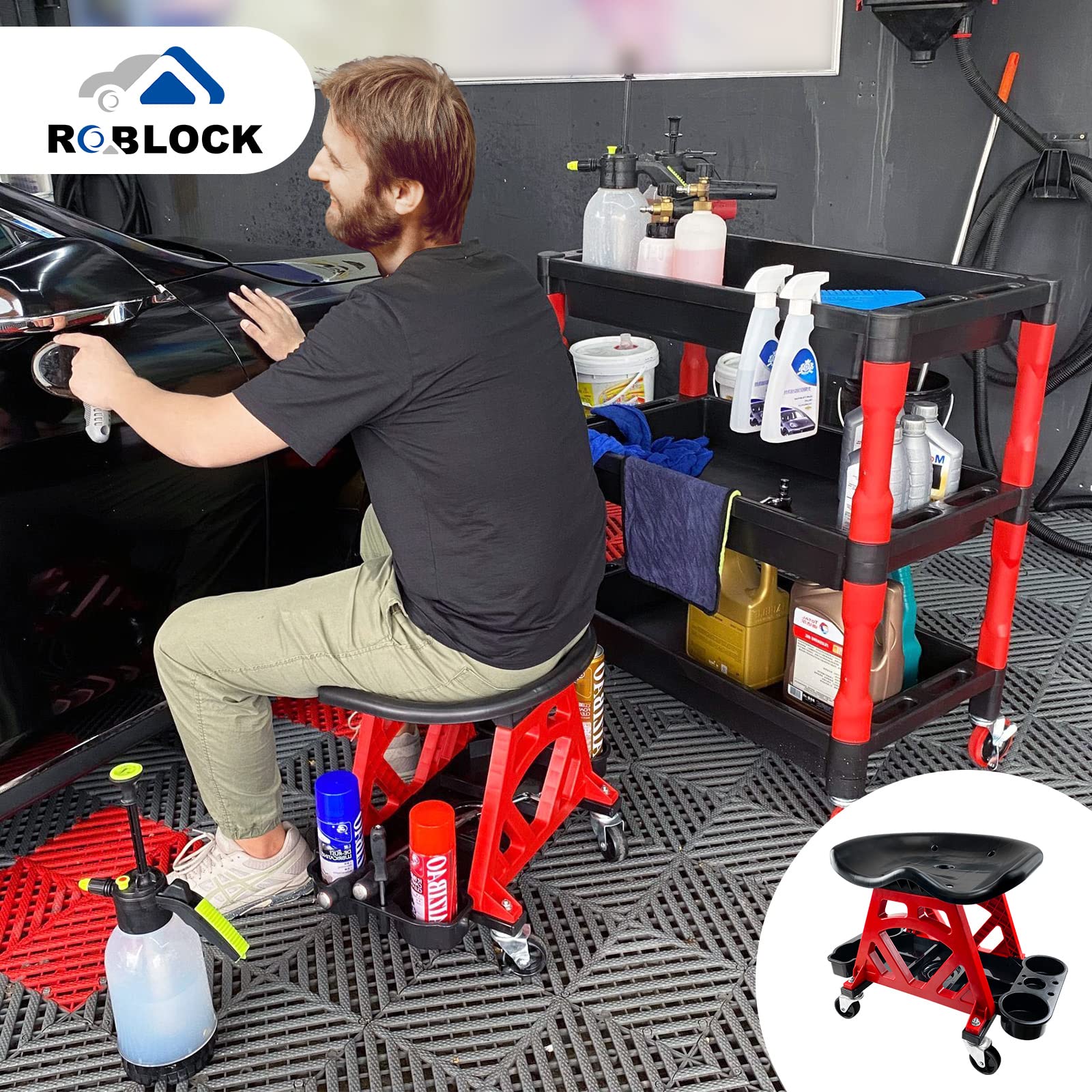 ROBLOCK product label showing load capacity for confident heavy-duty use