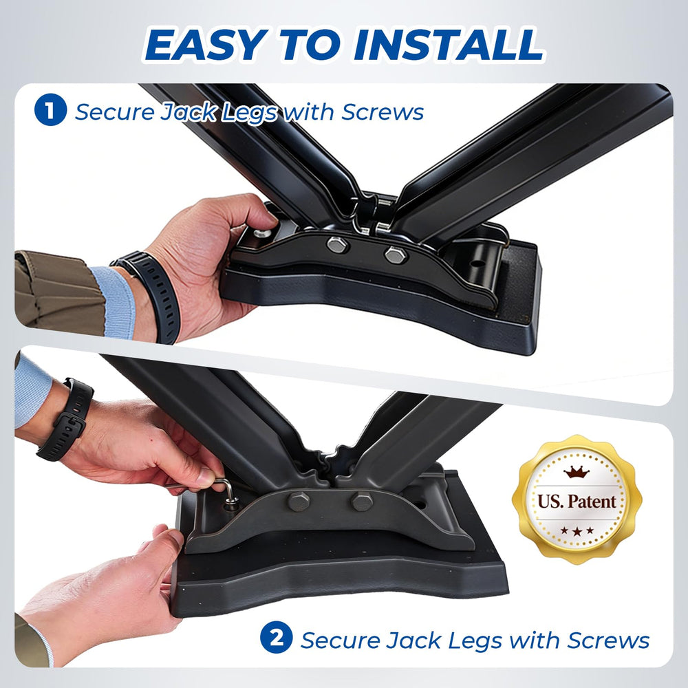 ROBLOCK pre-drilled holes with bolts for easy permanent mounting