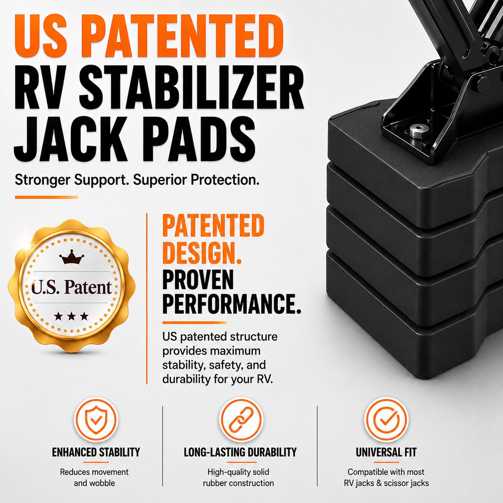 ROBLOCK close-up rubber texture delivering enhanced grip on jacks