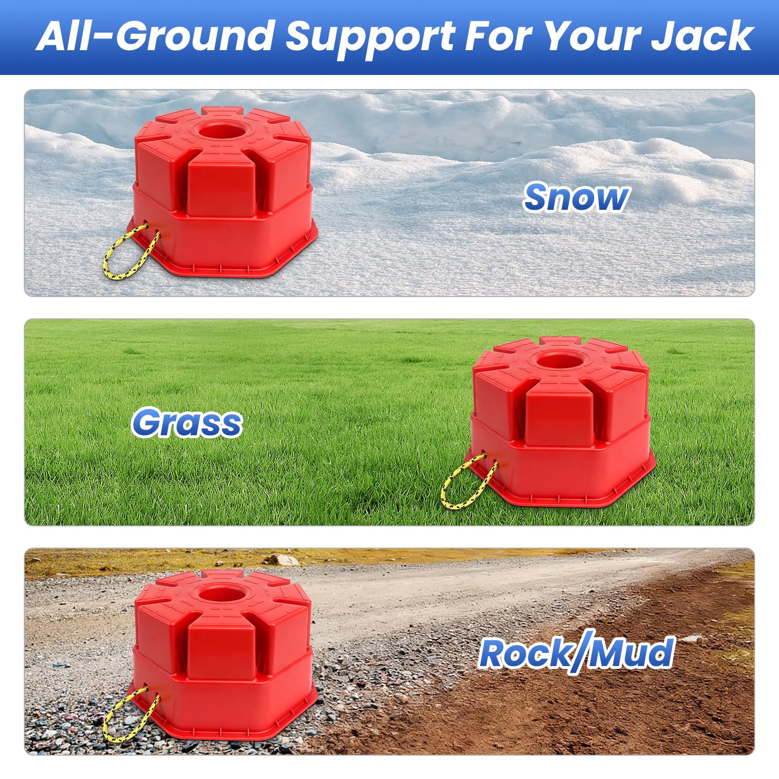 ROBLOCK textured underside showing broad base for increased ground grip