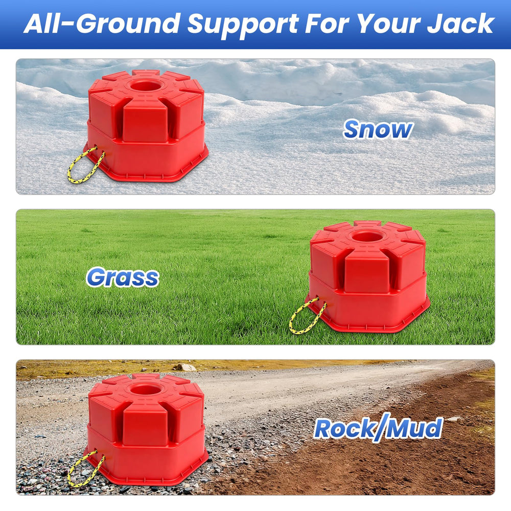 ROBLOCK textured underside showing broad base for increased ground grip
