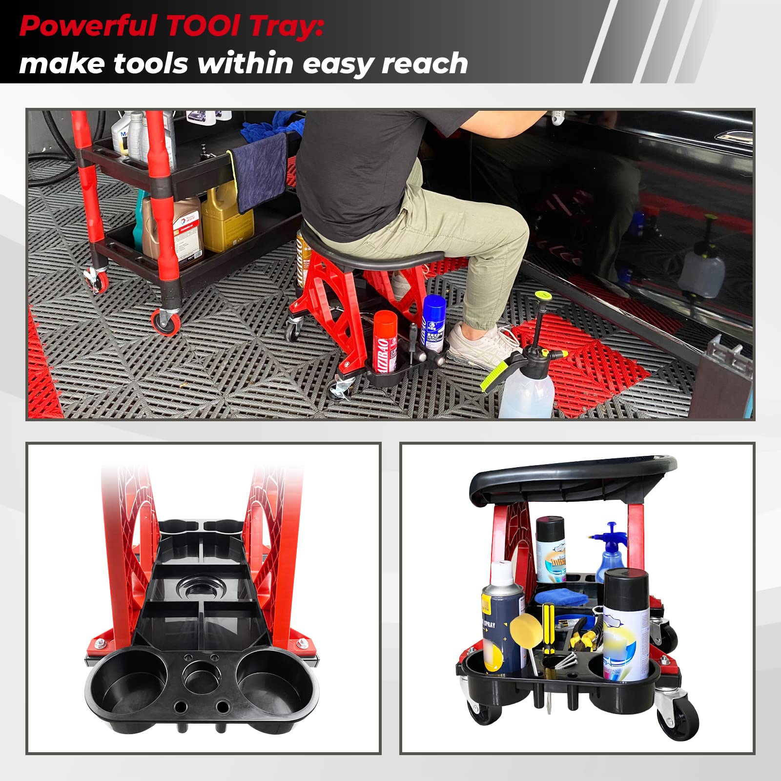 ROBLOCK tool tray detail displaying compartments and quick-access organization