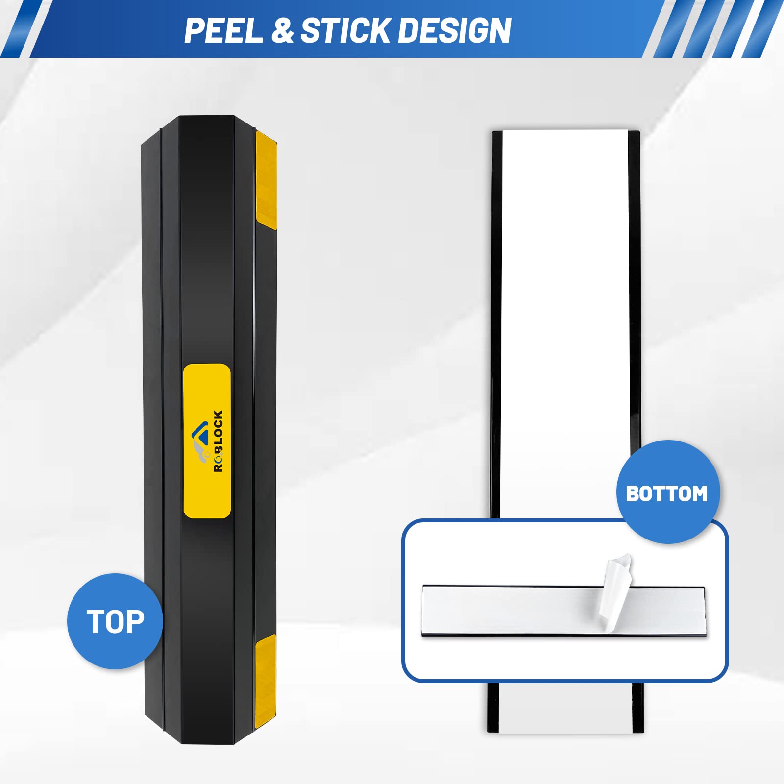 ROBLOck top profile showing 1.8 inch higher design for better tire stop