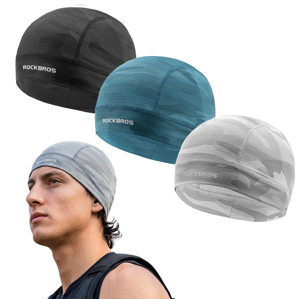 ROCKBROS front view of helmet liner showing low-profile fit and comfort
