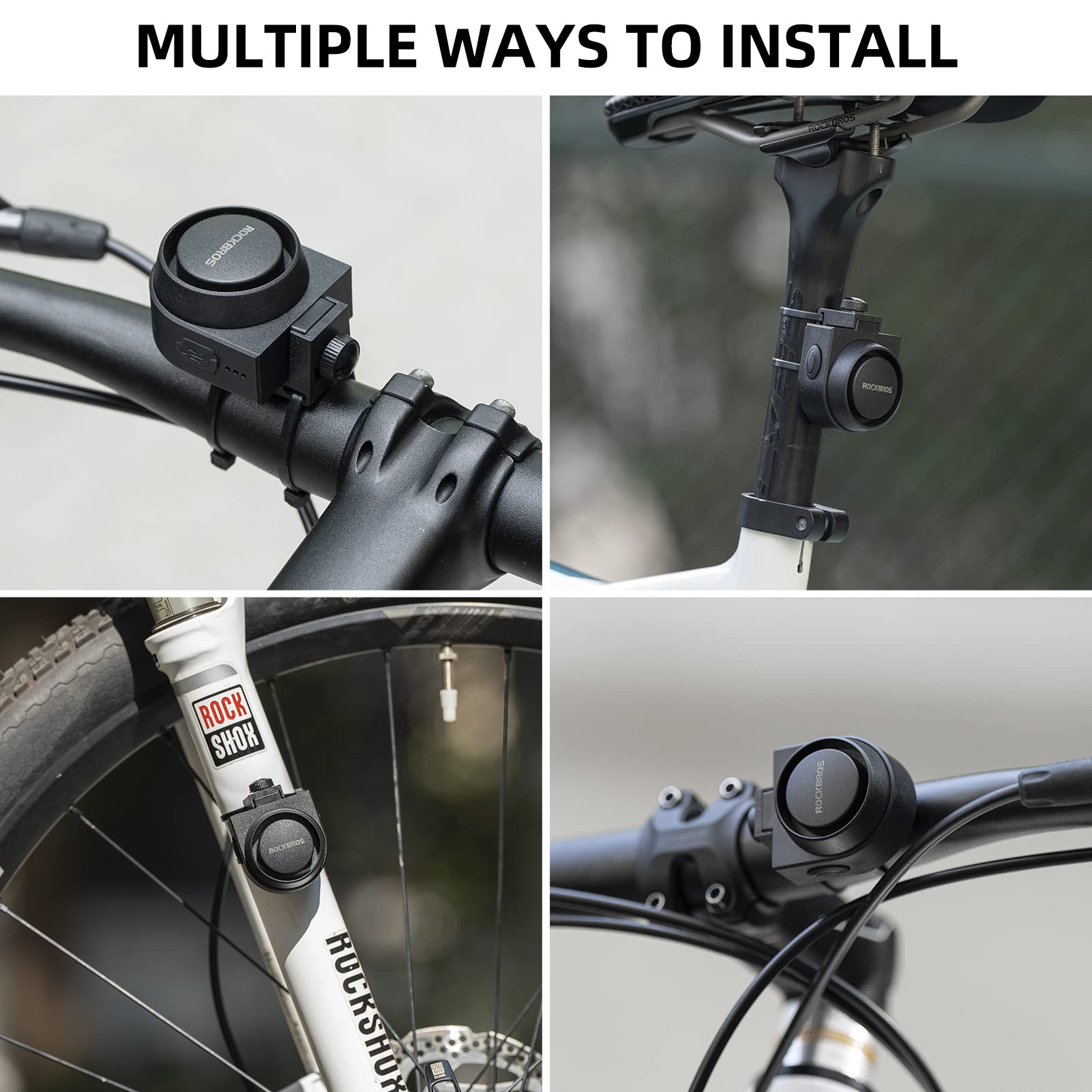 ROCKBROS unit mounted on bike frame showing quick installation benefit