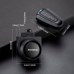 ROCKBROS remote control in hand demonstrating easy arm and disarm