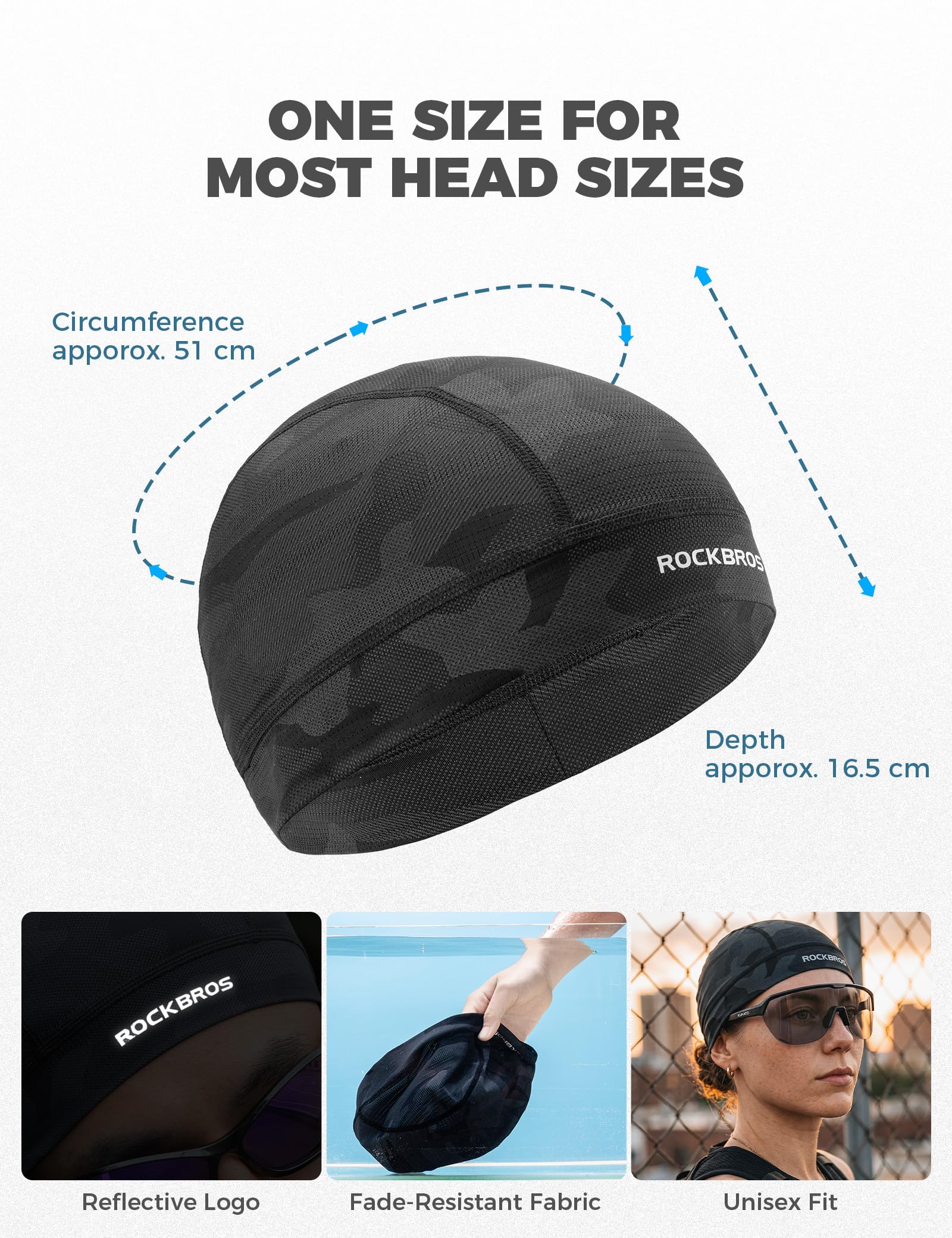ROCKBROS worn while cycling showing sweat-wicking performance