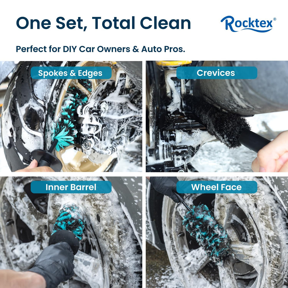 Rocktex closeup of multi-fiber bristles showing blend for gentle powerful cleaning