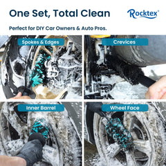 Rocktex closeup of multi-fiber bristles showing blend for gentle powerful cleaning