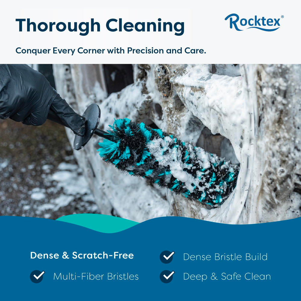 Rocktex large brush cleaning rim face removing dirt quickly and protecting finish