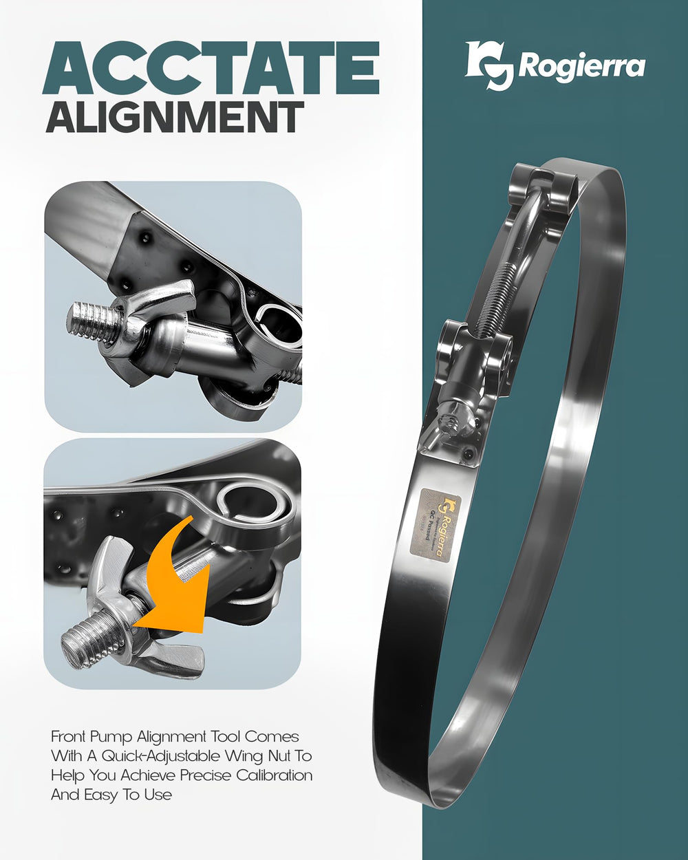 Rogierra stainless steel band detail showing corrosion resistance and durability