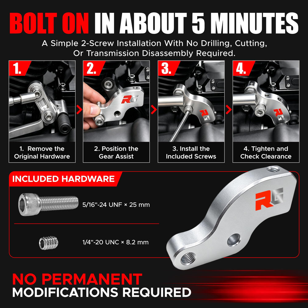 Rogierra EZ Shift in use with rider foot, reduces shifting effort