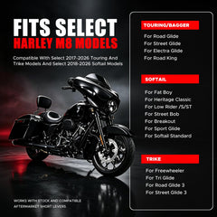 Rogierra EZ Shift installed on an M8 Touring motorcycle demonstrating quick bolt-on benefit