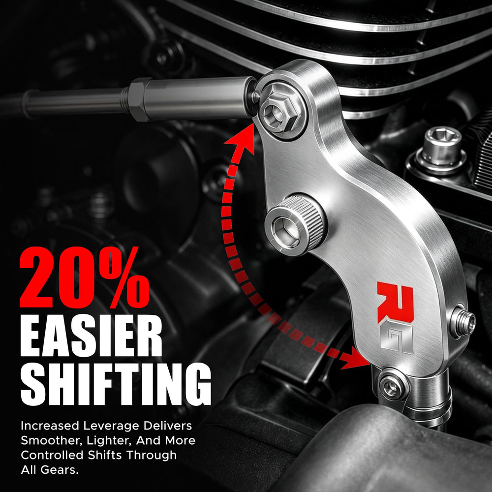 Rogierra EZ Shift installed on shift linkage, simplifies finding neutral