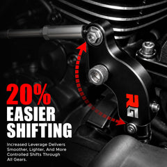 Rogierra EZ Shift installed on Harley M8 linkage for easier neutral
