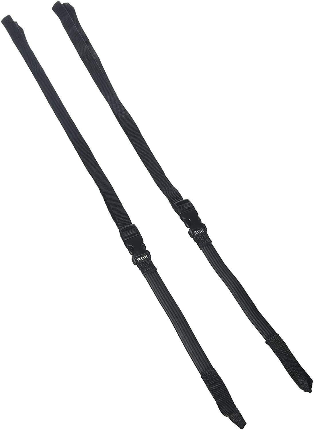 ROK Straps close-up of ITW buckle and flat rubber showing secure, non-abrasive hold