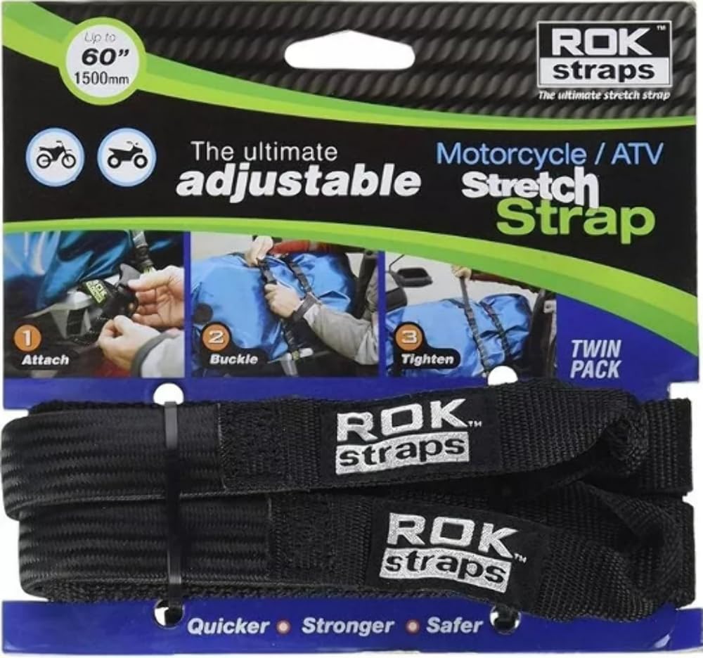ROK Straps full strap laid out showing length and adjustability, built for secure loads
