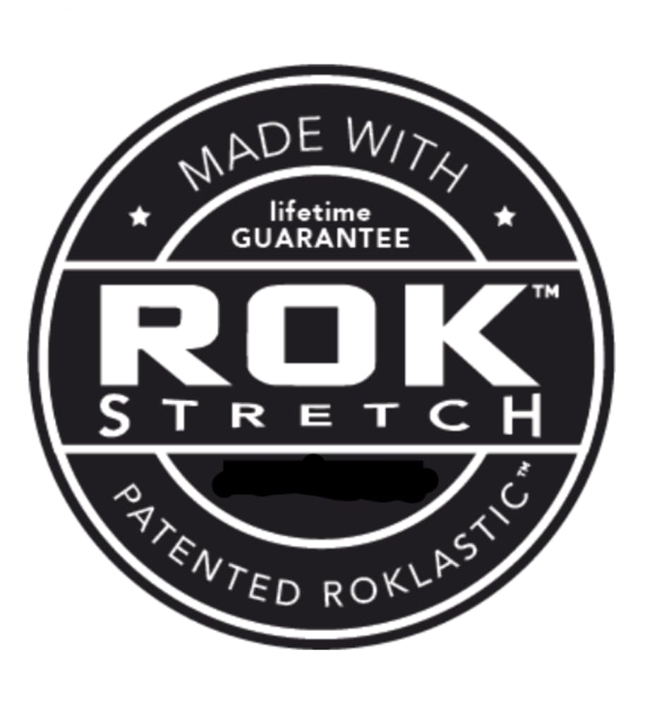 ROK Straps in use on motorcycle rack securing luggage safely and neatly