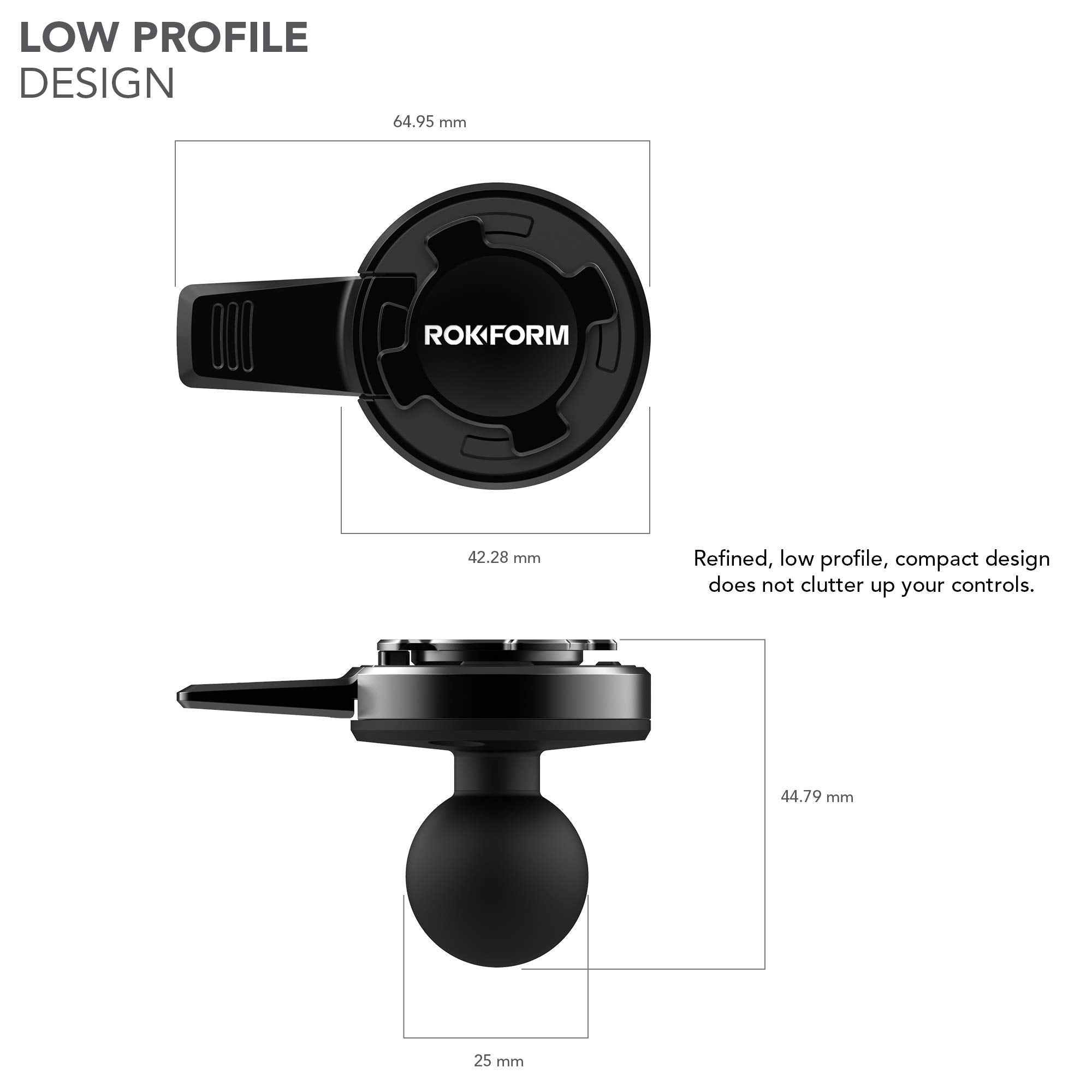 Rokform mounted on motorcycle handlebar demonstrating stable phone positioning