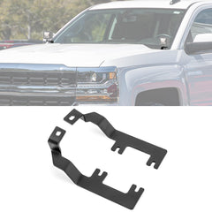 ROMELACK front view of hood brackets showing secure fit and streamlined look