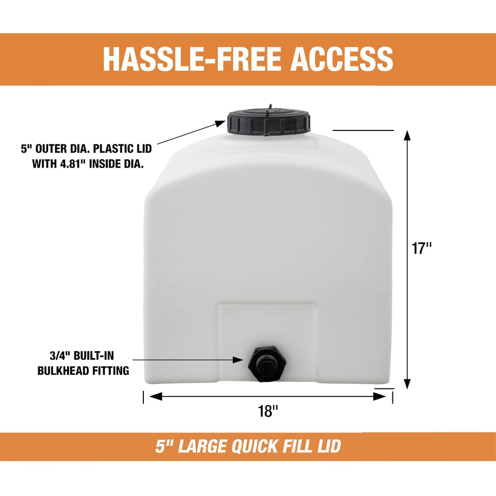 RomoTech bulkhead fitting detail with 3/4-inch NPT outlet for hose attachment