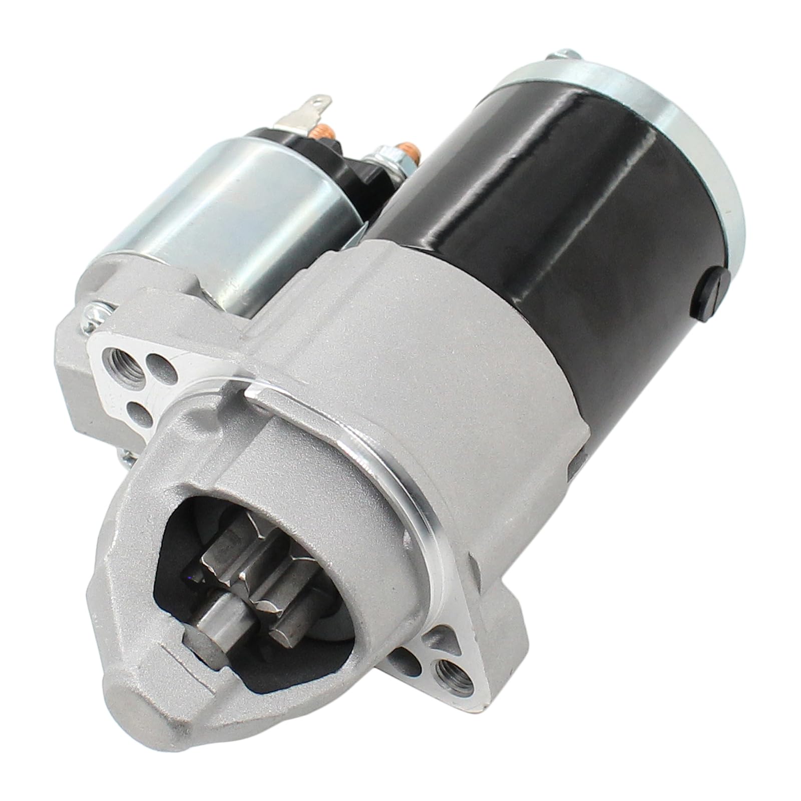 Roneeson starter mounting flange detail demonstrating bolt alignment ease