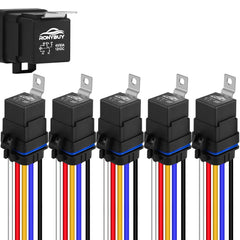 Ronybuy relay kit front packaging showing five sealed harnesses and benefits