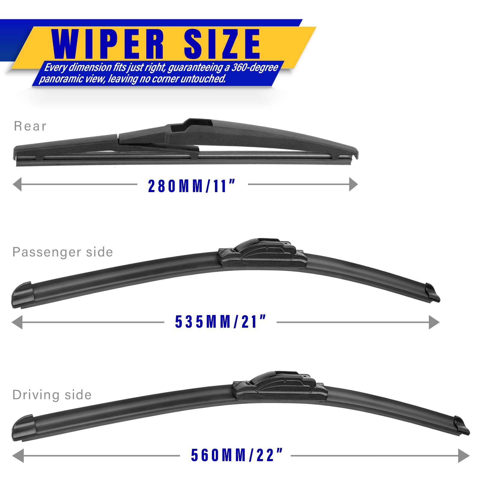Rooppa close-up of rubber edge for quiet, streak-free wiping
