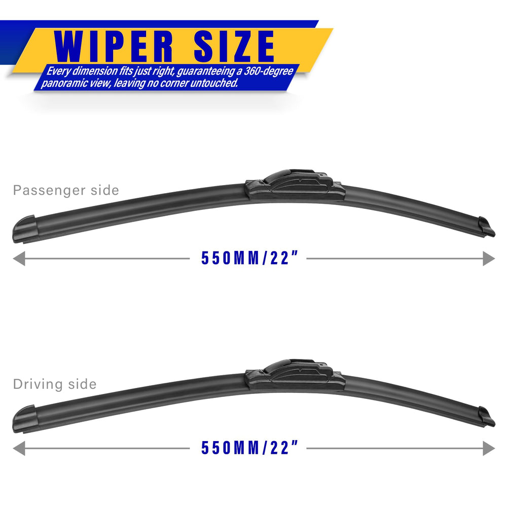 Rooppa close-up of the rubber wiping edge for streak-free windshield clearing