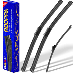 Rooppa front blades packaging showing included sizes and warranty benefit