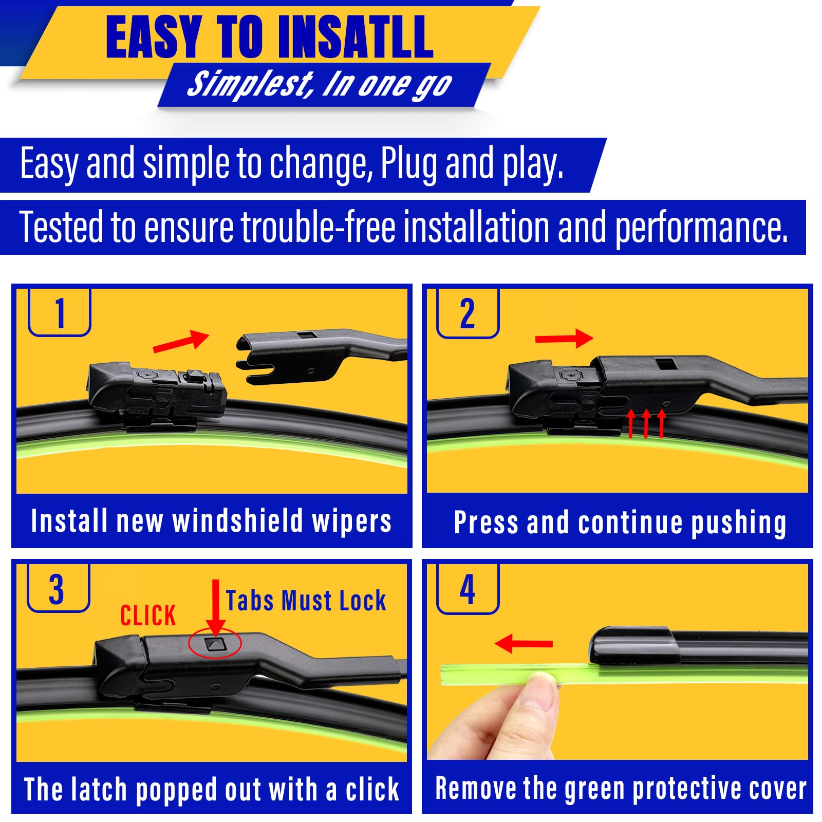 Rooppa packaged blades with instruction manual ready for plug-and-play installation convenience