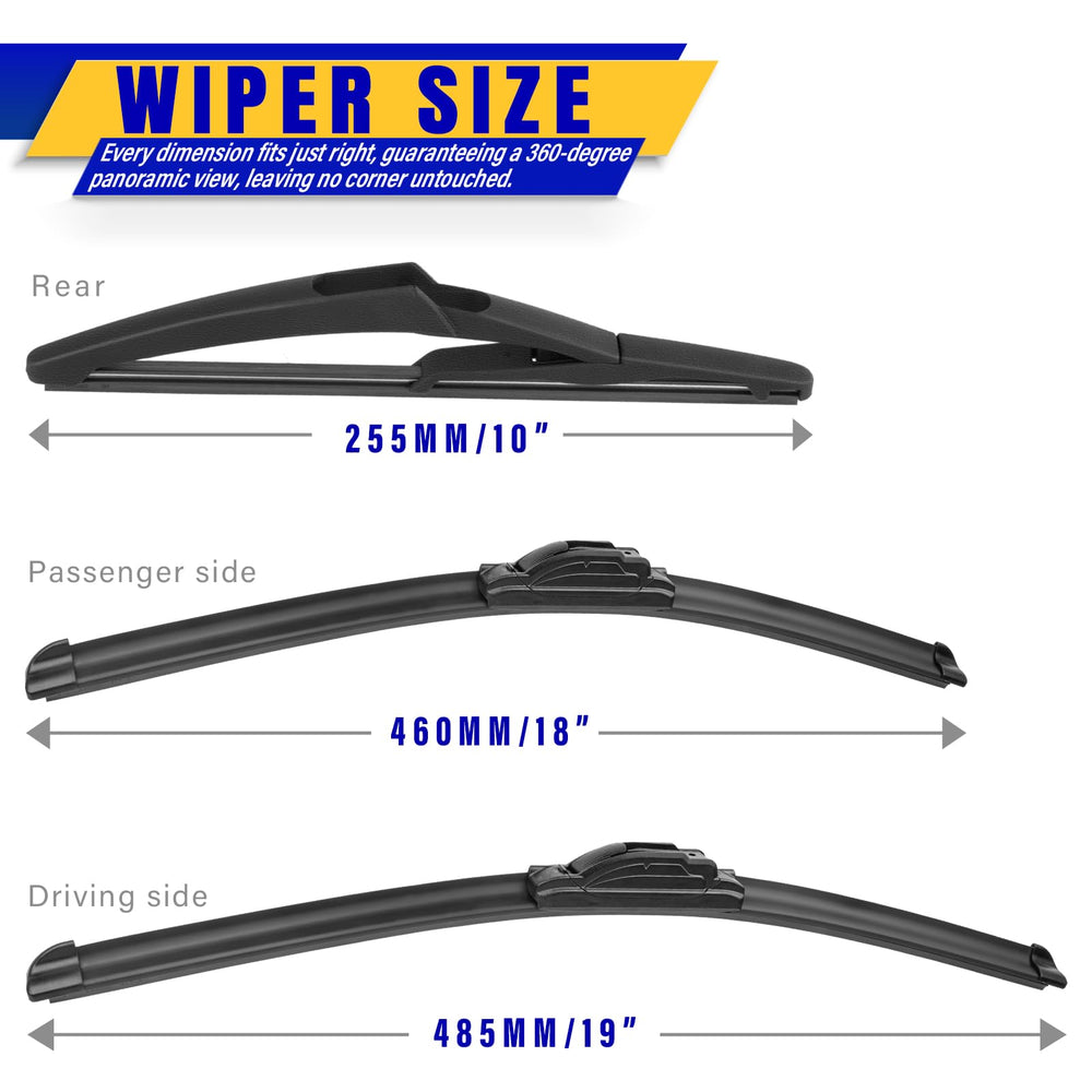 Rooppa close-up of 19-inch blade rubber for streak-free clearing
