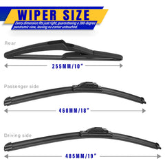 Rooppa close-up of 19-inch blade rubber for streak-free clearing